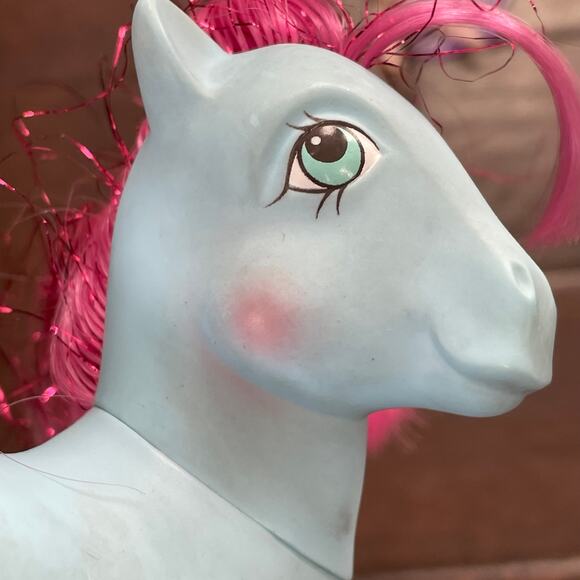 My Little Pony Princess Royal Blue w/ Bushwoolie Hat Comb Wand Vintage 1987 MLP - Picture 7 of 16